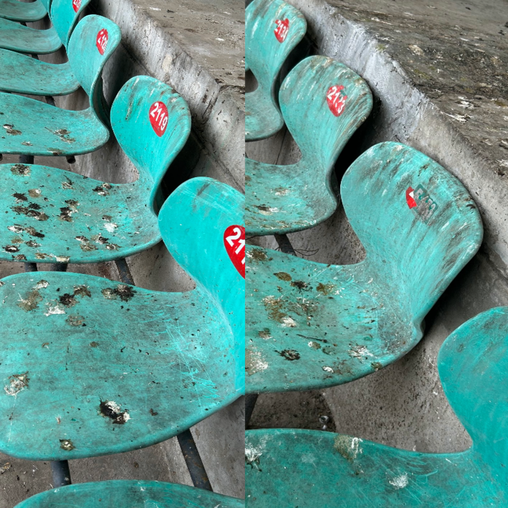 Poor Condition of Seats at Rajiv Gandhi International Stadium